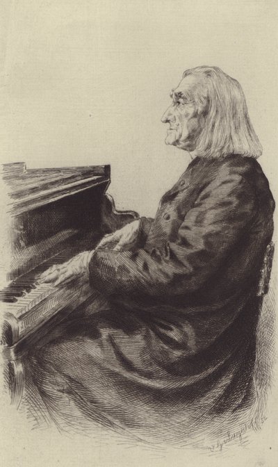 Franz Liszt (gravure) door European School