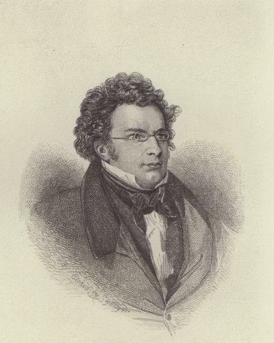 Franz Schubert (gravure) door European School