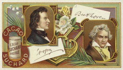 Frederic Chopin en Ludwig van Beethoven door European School