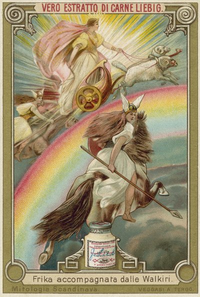 Frigg vergezeld door de Valkyries door European School