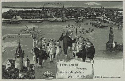 Kikkerconcert in Lindau (litho) door European School