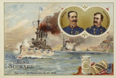 Generaal Manuel Macias en Commodore Winfield Scott Schley, San Juan de Puerto Rico, Spaans-Amerikaanse Oorlog, 13 juli 1898 door European School