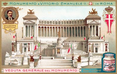Algemeen uitzicht op het monument voor Koning Victor Emmanuel II in Rome door European School
