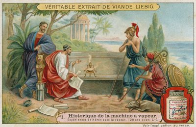 Hero van Alexandrië experimenteert met stoom, 120 v.Chr. door European School