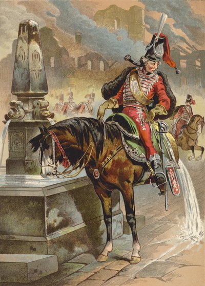 Illustratie voor Avonturen van Baron Munchausen door European School