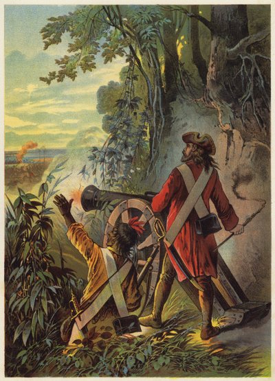 Illustratie voor Robinson Crusoe door European School