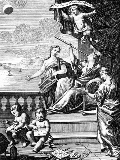 Illustratie van Astronomie, ca. 1771 door European School