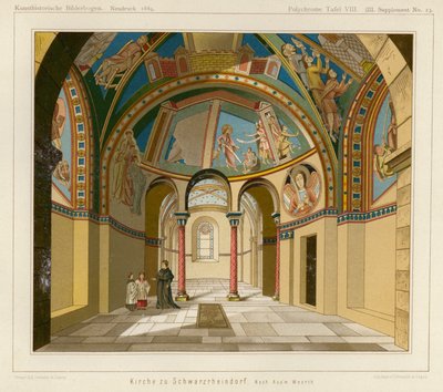 Interieur van de kerk van Schwarzrheindorf, Bonn, Duitsland door European School