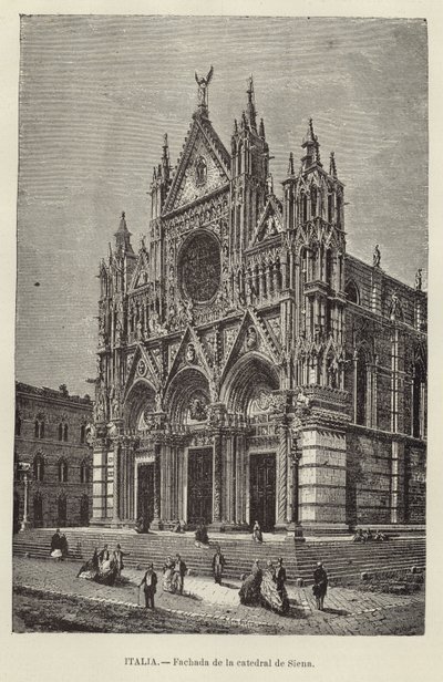 Italië - Voorgevel van de kathedraal van Siena door European School