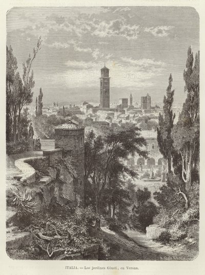 Italië - Giusti-tuinen in Verona door European School