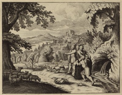Jakob rolt de steen van de mond van de put om de schapen van Laban te drenken door European School