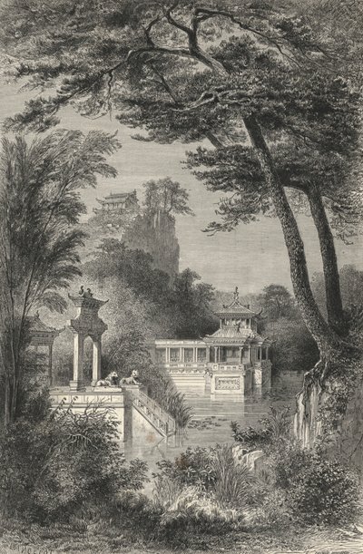 Jardin Chinois Moderne (gravure) door European School