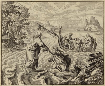Jezus Christus loopt op de Zee van Galilea door European School