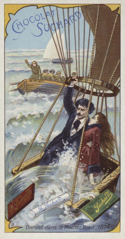 Ballon van Jules Duruof komt neer in de Noordzee, 1874 door European School