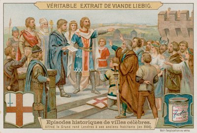 Koning Alfred de Grote verdrijft de Denen uit Londen in 884 n.Chr. door European School