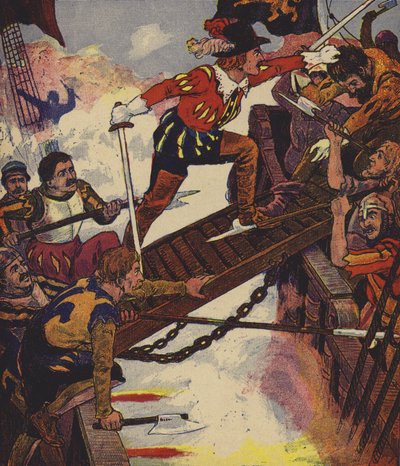 Klaus Störtebeker (kleurenlitho) door European School