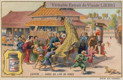 Koreaanse leeuwendans in Japan door European School