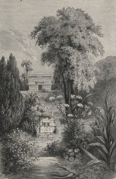Le Paradis De Quetzalcoatl (gravure) door European School