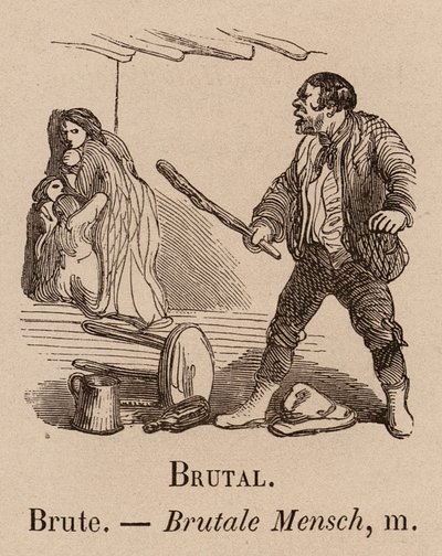 Het geïllustreerde woordenboek: Brutaal; Brute; Brutale mens door European School