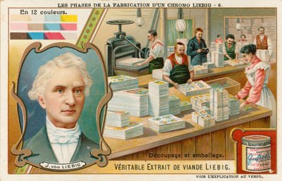 Het maken van een Liebig Chromolithografie door European School