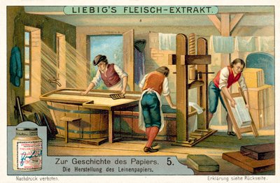Linnenpapier maken door European School