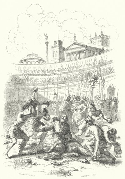 Martelaarschap van de eerste christenen door de Romeinen door European School