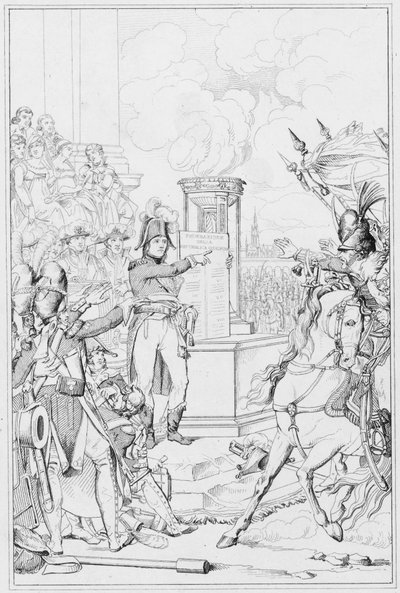 Napoleon: Republique Cisalpine, De Cisalpijnse Republiek (gravure) door European School