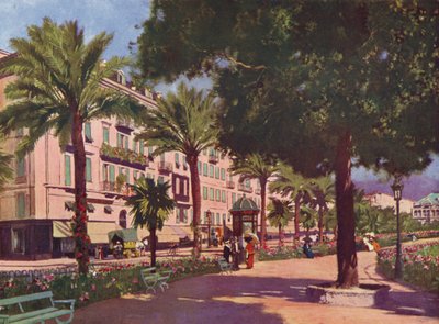 Nice, Avenue Massena (kleurenlitho) door European School