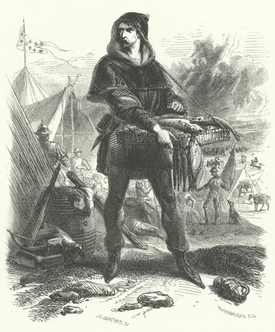 Nicolaas Zannekin, leider van de Vlaamse Boerenopstand van 1323-1328 (gravure) door European School