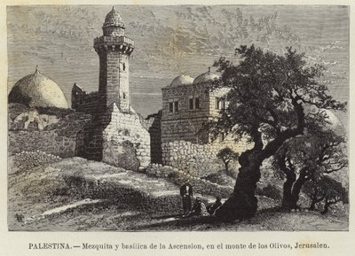 Palestina, Moskee en basiliek van de Hemelvaart, op de Olijfberg, Jeruzalem door European School