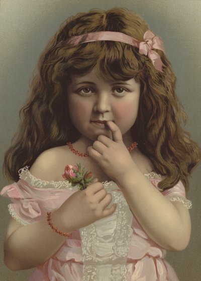Portret van een meisje met een bloem door European School