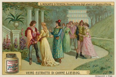 Hereniging van de geliefden in Portia