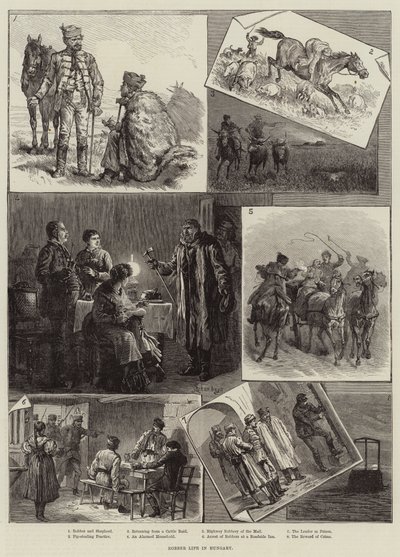 Roversleven in Hongarije (gravure) door European School