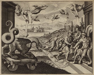 Zeven engelen legen zeven schalen gevuld met Gods toorn door European School