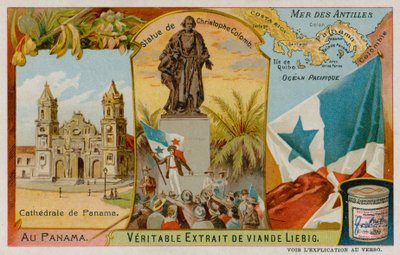 Standbeeld van Christoffel Columbus, Antillen en Panama Kathedraal door European School