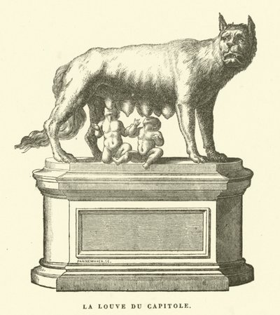 De Capitolijnse Wolvin, bronzen beeld van de wolvin die Romulus en Remus, de stichters van Rome, zoogt door European School