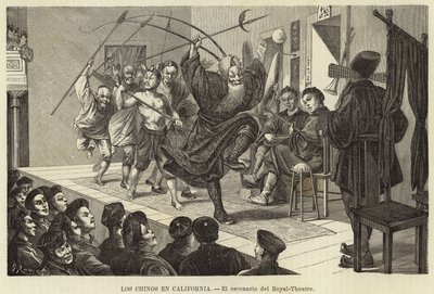 De Chinezen in Californië - Het podium van het Theatre Royal door European School