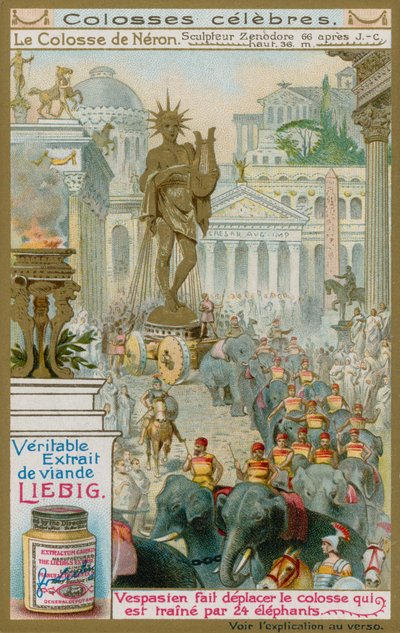 De Kolossus van Nero, door de Beeldhouwer Zenodore, 66 AD door European School