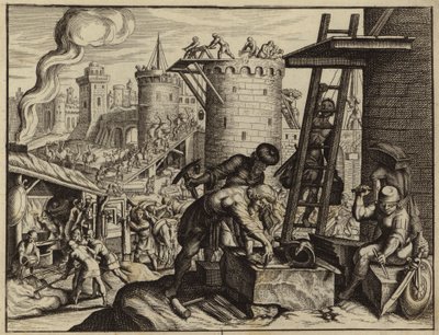De Joden herbouwen de muren van Jeruzalem door European School