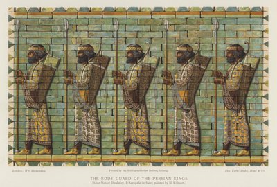 De lijfwacht van de Perzische koningen (kleurenlitho) door European School