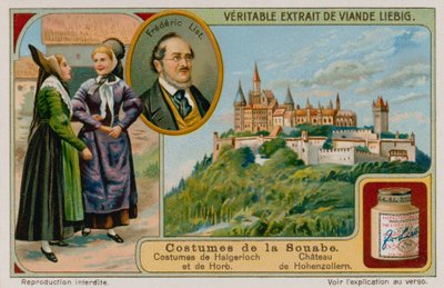 De kleding van Halgerloch en Horb, Friedrich List en Hohenzollern Kasteel door European School