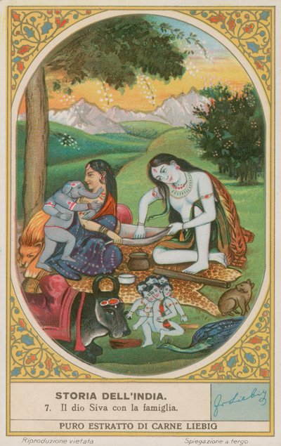 De god Shiva en zijn familie door European School