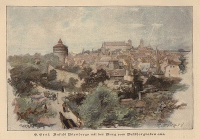 Uitzicht op Neurenberg en zijn kasteel, Duitsland door European School