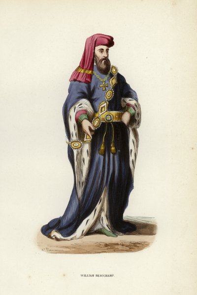 William Beauchamp (gekleurde gravure) door European School