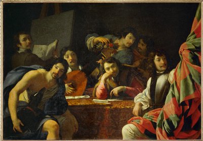 Voorzichtigheid brengt Vrede en Overvloed ... door Eustache (studio of) Le Sueur