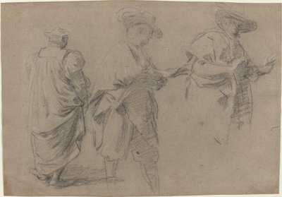 Een rechter en twee heren advocaten door Eustache Le Sueur