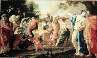 Poliphilus bij de triomf van Bacchus, 1637-38 door Eustache Le Sueur