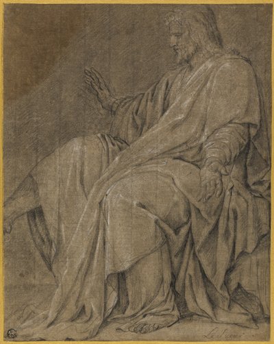 Studie voor Sint Louis geneest de zieken door Eustache Le Sueur