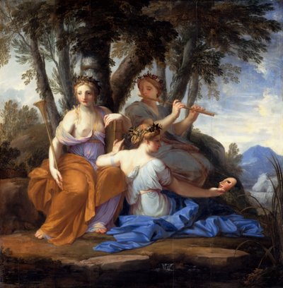 De Muzen Clio, Euterpe en Thalia door Eustache Le Sueur