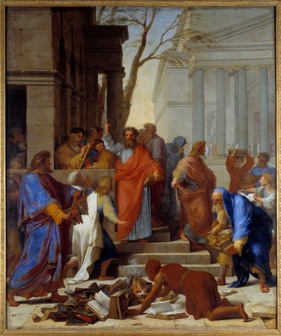 De Voorspelling van Sint Paulus aan Efeze door Eustache Le Sueur